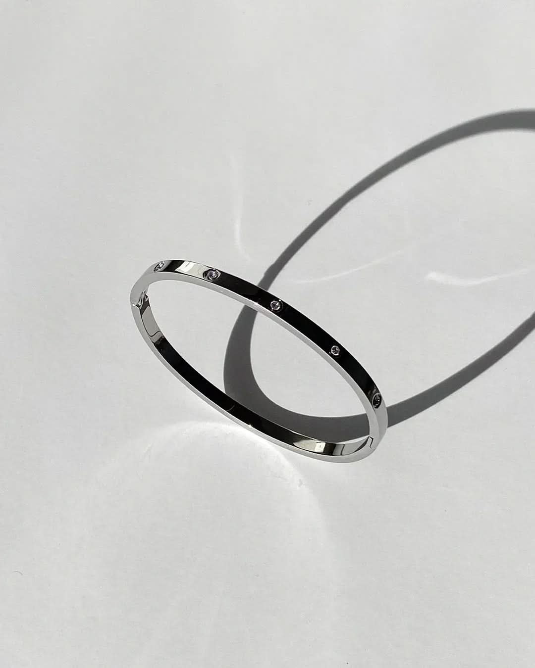 Blanca Bracelet Thin Band - Silver