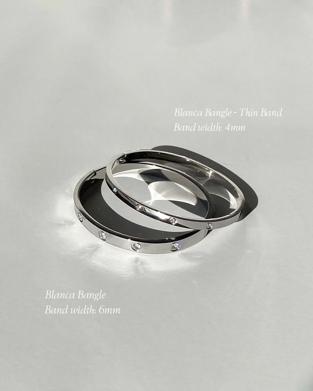 Blanca Bracelet Thin Band - Silver