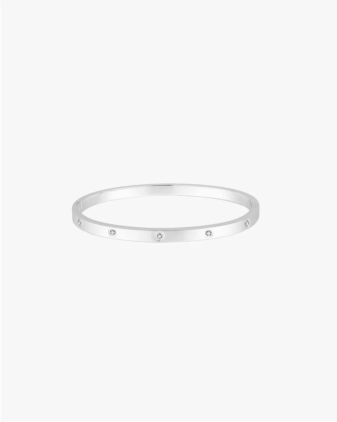 Blanca Bracelet Thin Band - Silver
