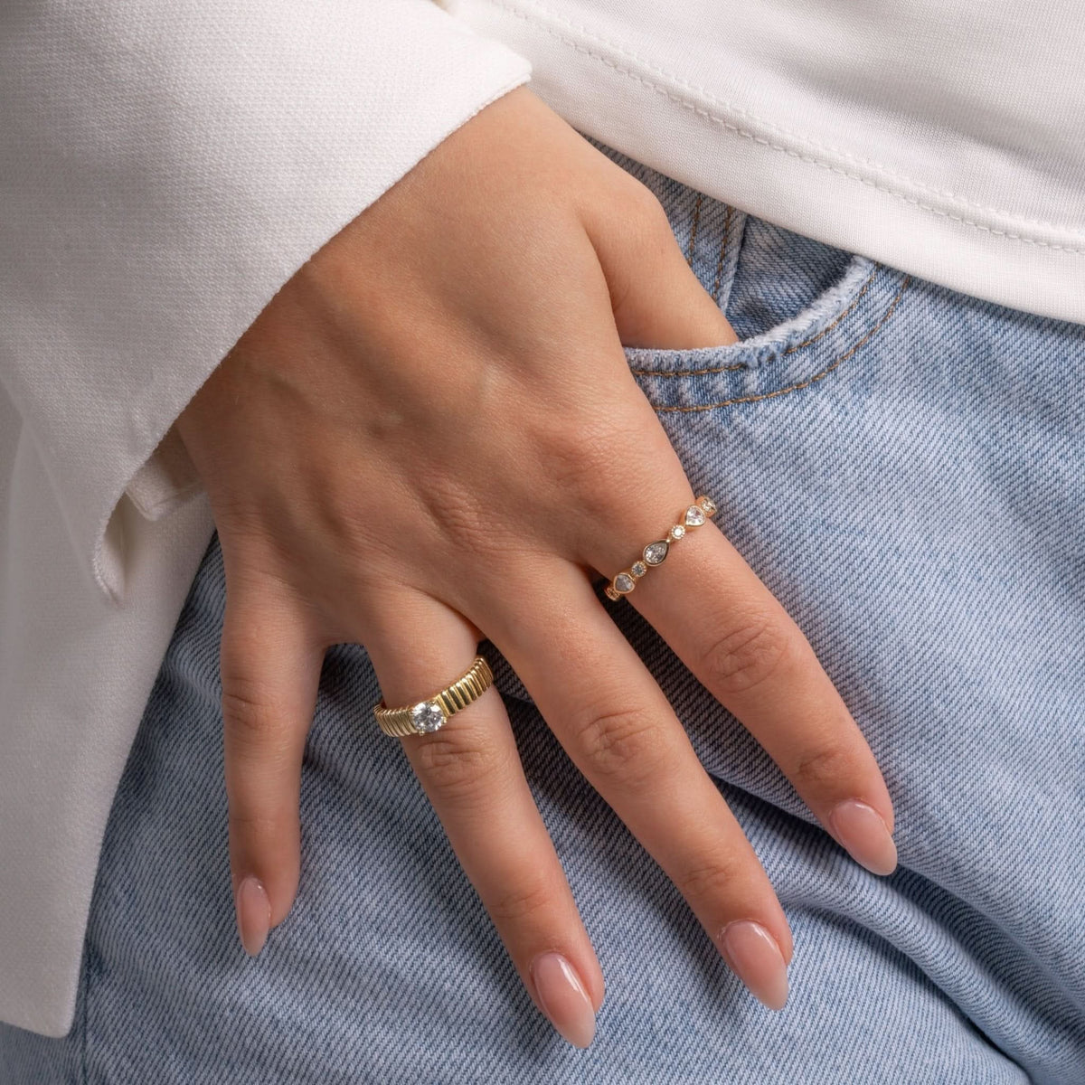 Pear Stacking Ring
