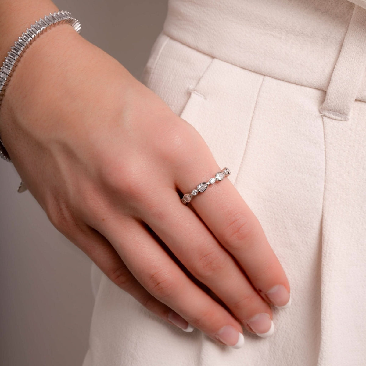 Pear Stacking Ring